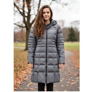 The North Face Metropolis Hooded Down Parka, Heathered Gray, Womens Size Medium